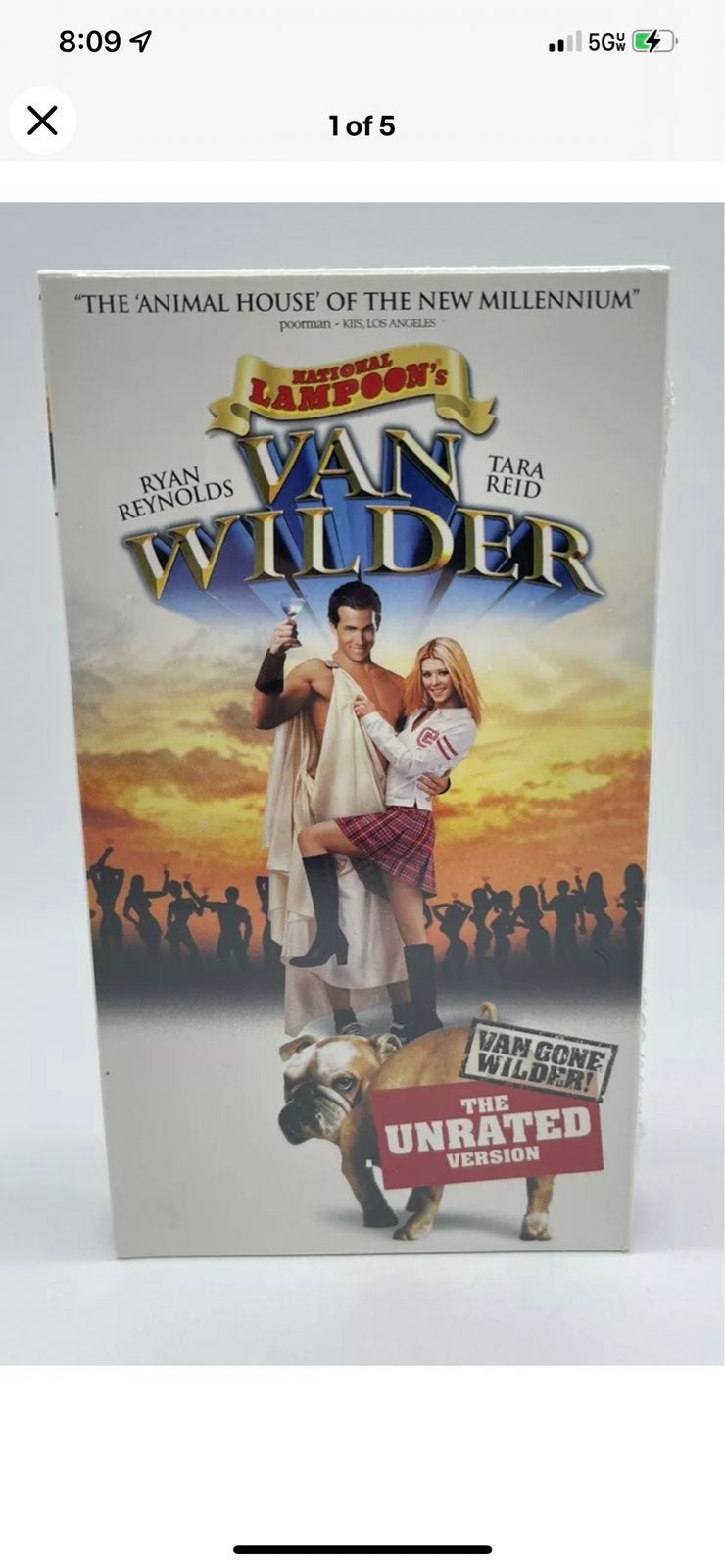 National Lampoon’s VAN WILDER (VHS, 2002) UNRATED Watermark Grading Ready SEALED