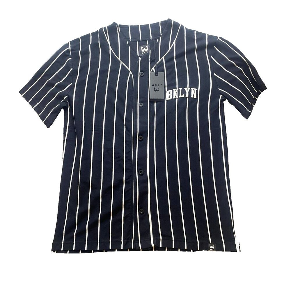 Brooklyn Jersey Adult Medium Black White Shirt BKLYN WXYZ Sportswear Mens NWT