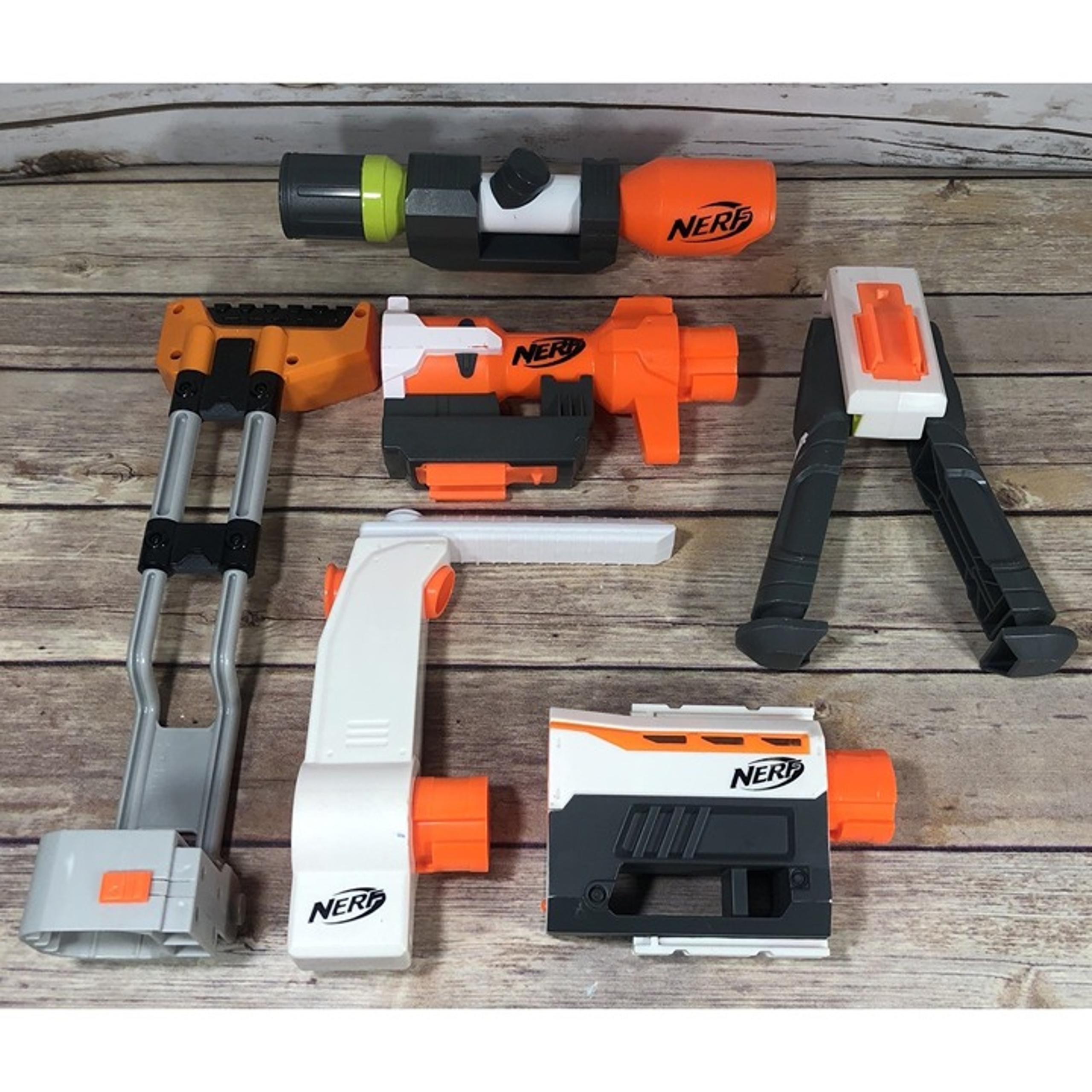N-Strike Modulus Elite Accessories & Extras Tripod Stock Scope Barrels LOT - Nerf