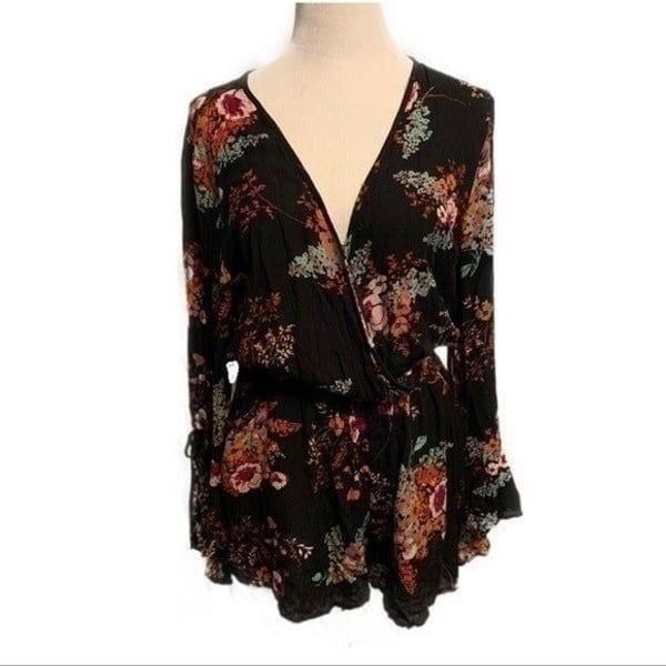 Band of Gypsies Floral Romper Sz L