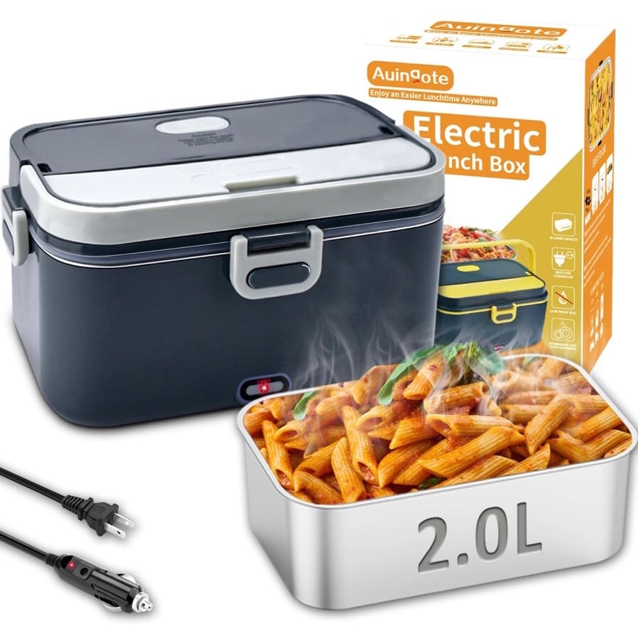 Electric Lunch Box for Adults 90W Heated Lunch Box - 12/24/110V Portable Food Wa