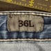 BKE Seth Jean Western Whiskers Distressed Straight Leg Light Wash Denim Pant 36L