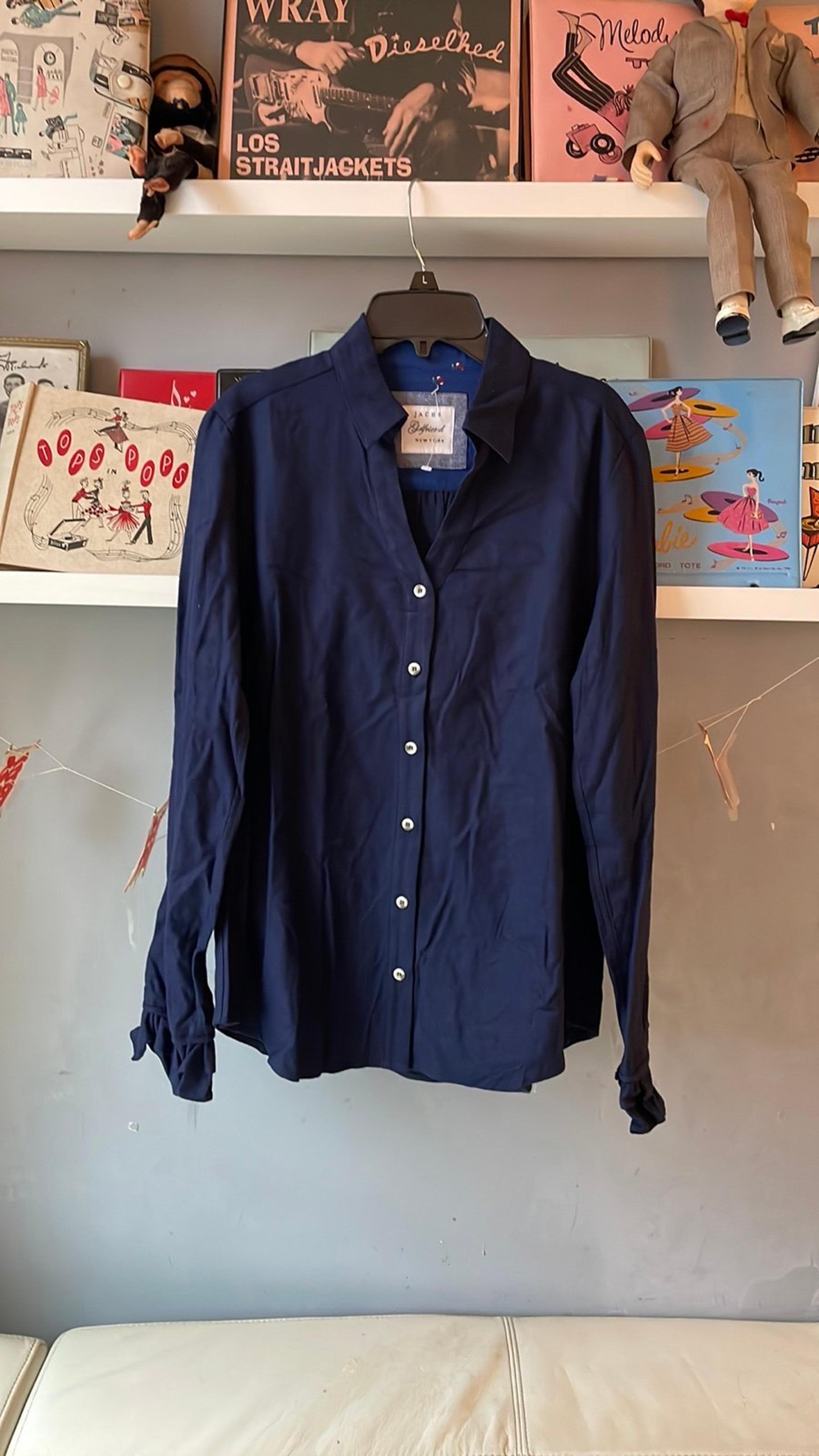 Jachs Girlfriend L/S pleated cuff button down Shirt
