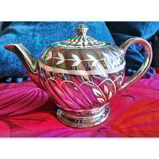 BEAUTIFUL Silver Swirl Sadler Teapot Shabby Chic Holiday Tea Party MCM England