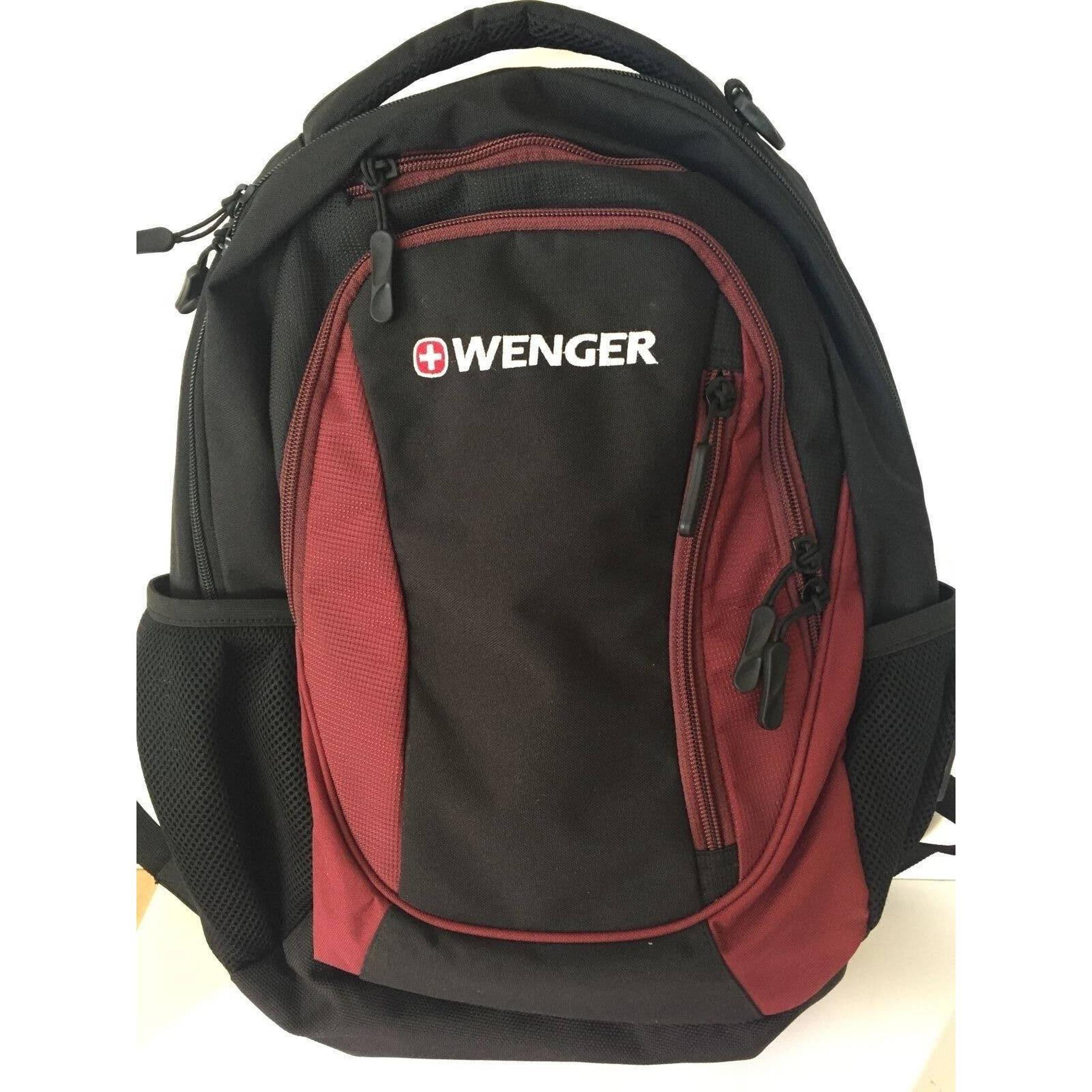 Wenger Black and Maroon Backpack