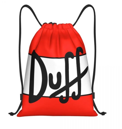 Duff Beer Drawstring Backpack Bags