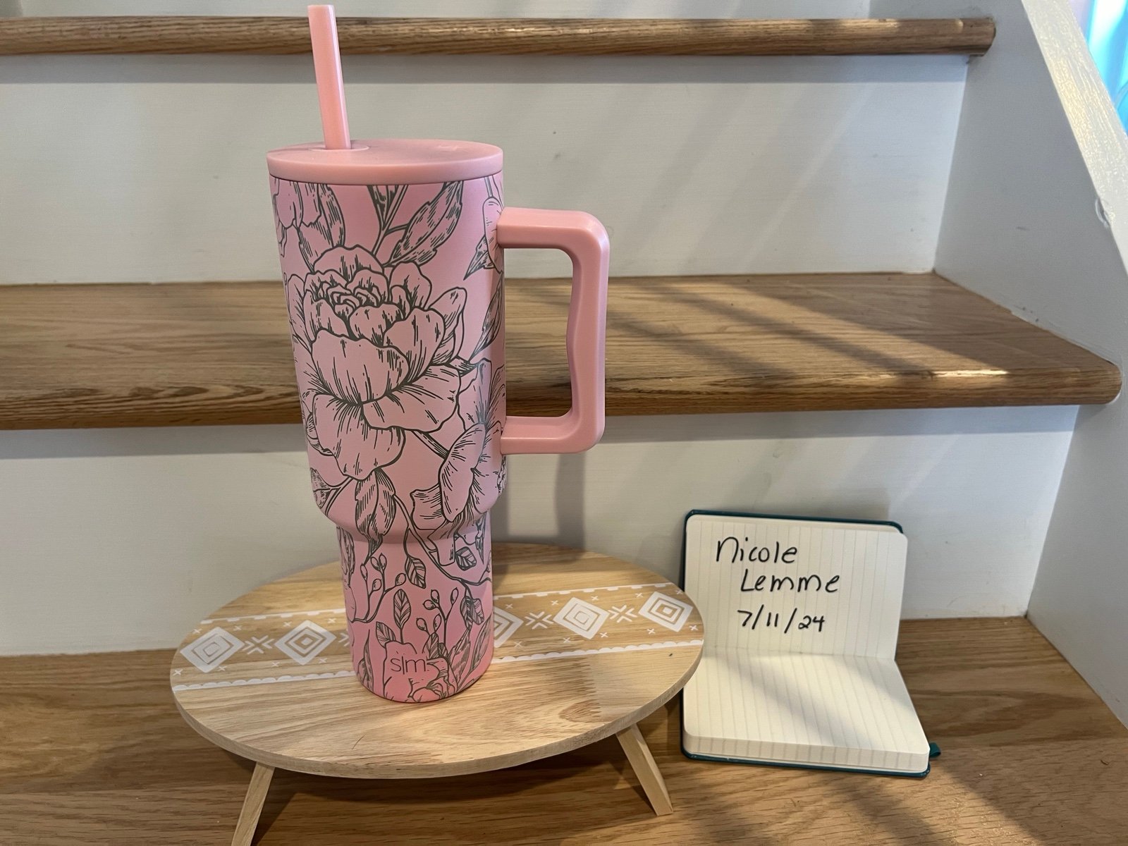 SM Dyed and Engraved Magnnolia Tumbler (on blush)