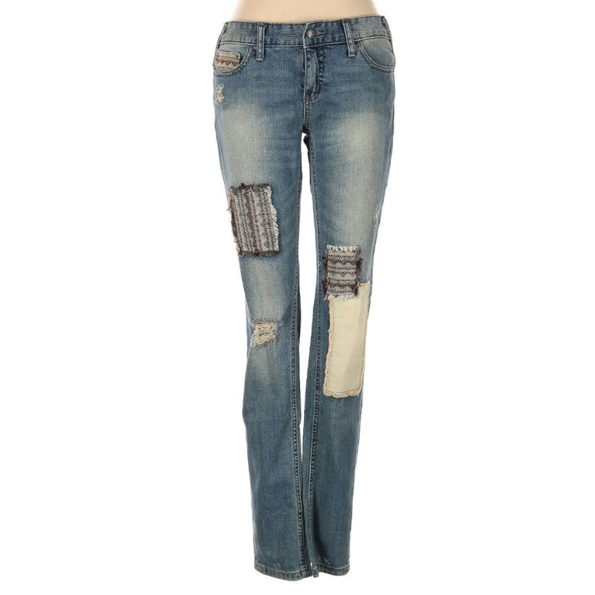 Free People Patchwork Size 26 Skinny Jeans