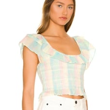 LoveShackFancy Saba Crop Top