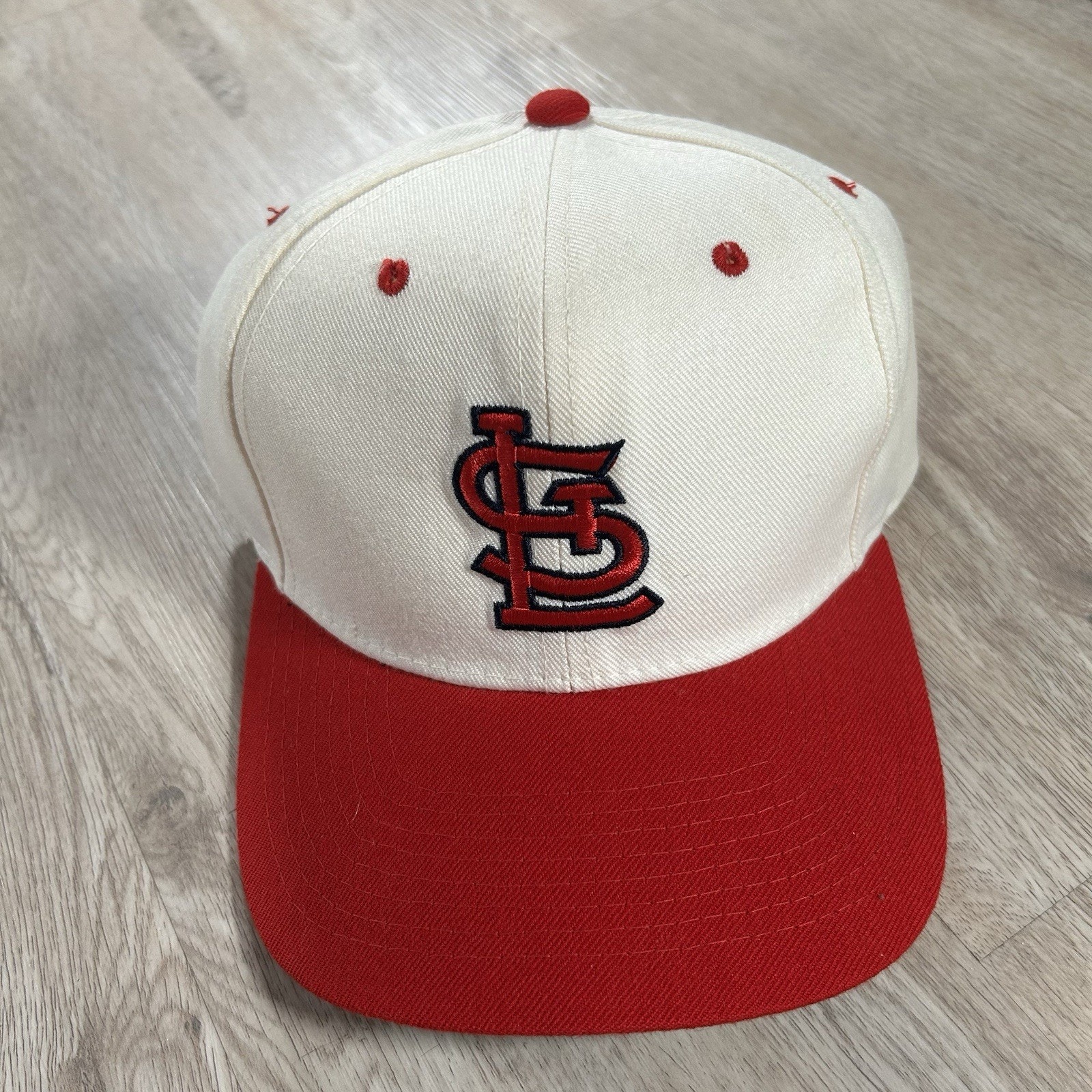 Vintage New Era St Louis Cardinals Hat Snapback MLB Red White Wool Blend Cap USA