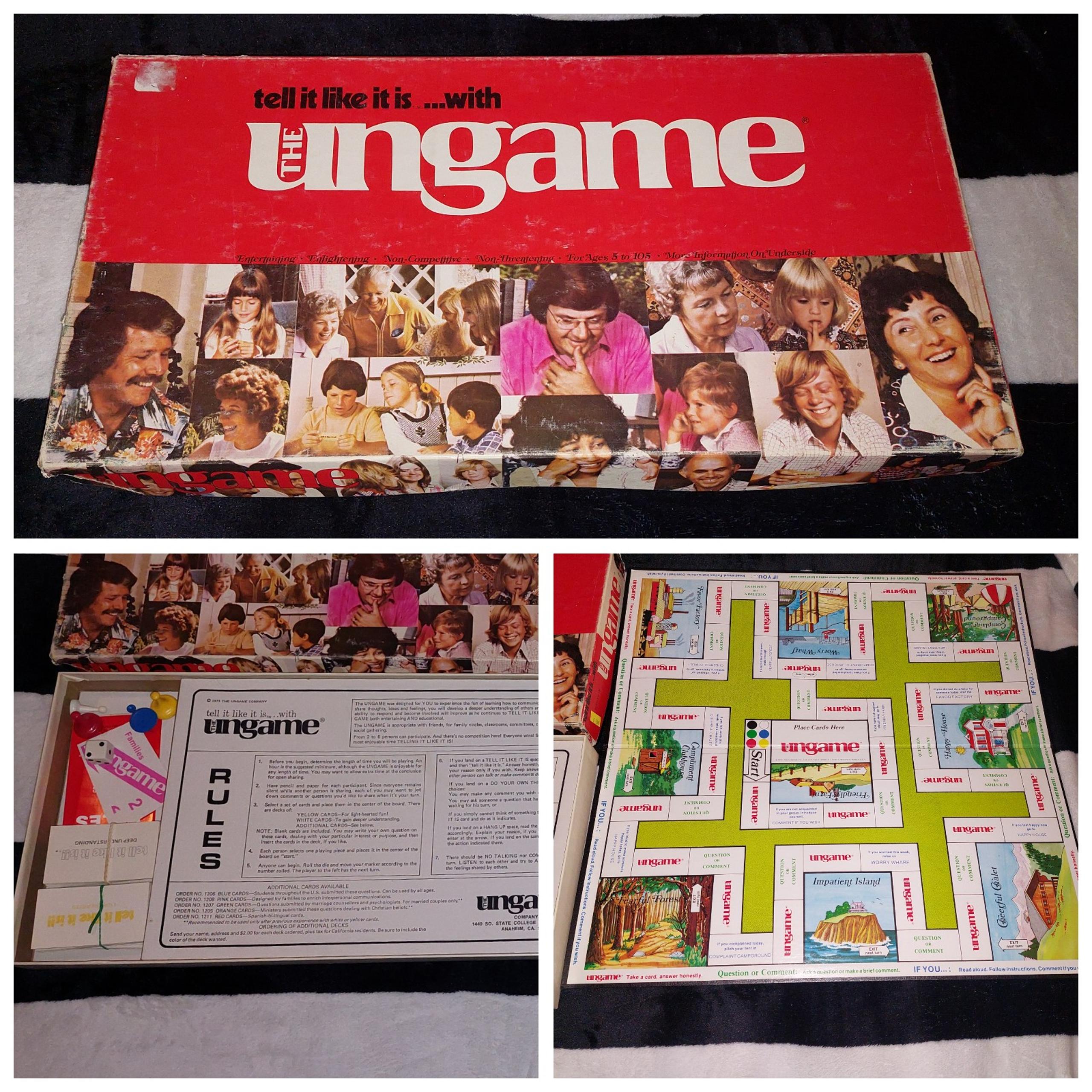 Vintage 1975 The Ungame Board Game Complete