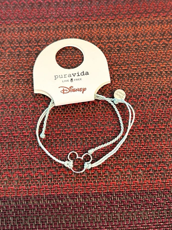 Puravida Disney Mickey Mouse Charm Bracelet ~ Mint Green & Silver