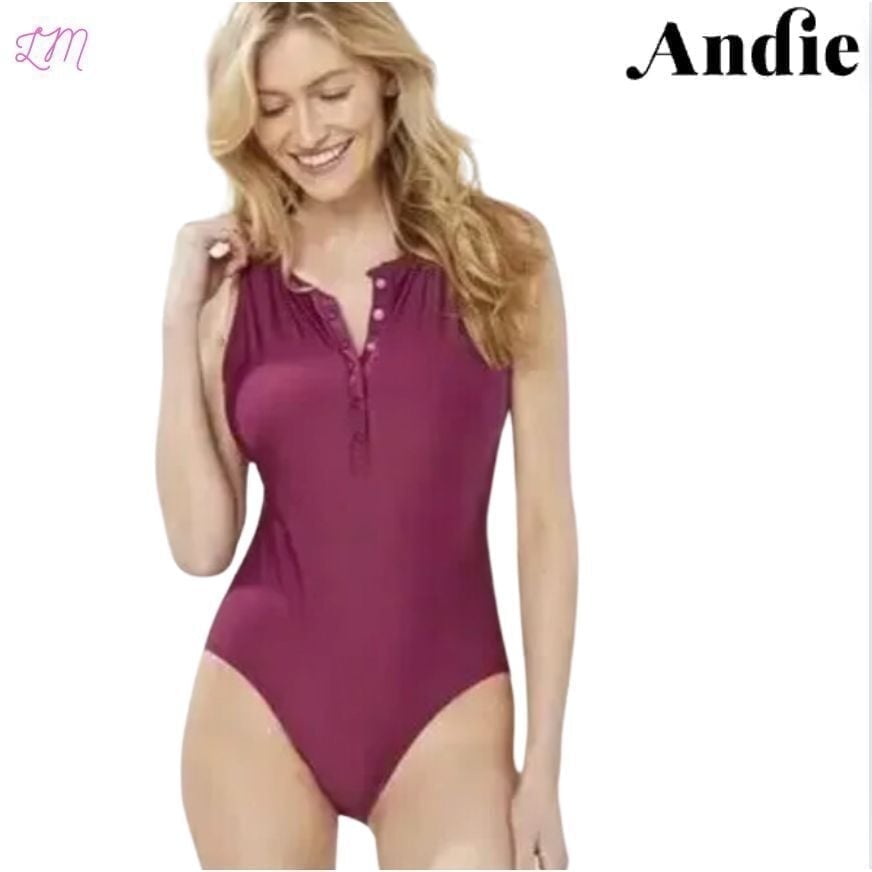 Andie Swim The Malibu One Piece Eco-Nylon Plum Extra Small
