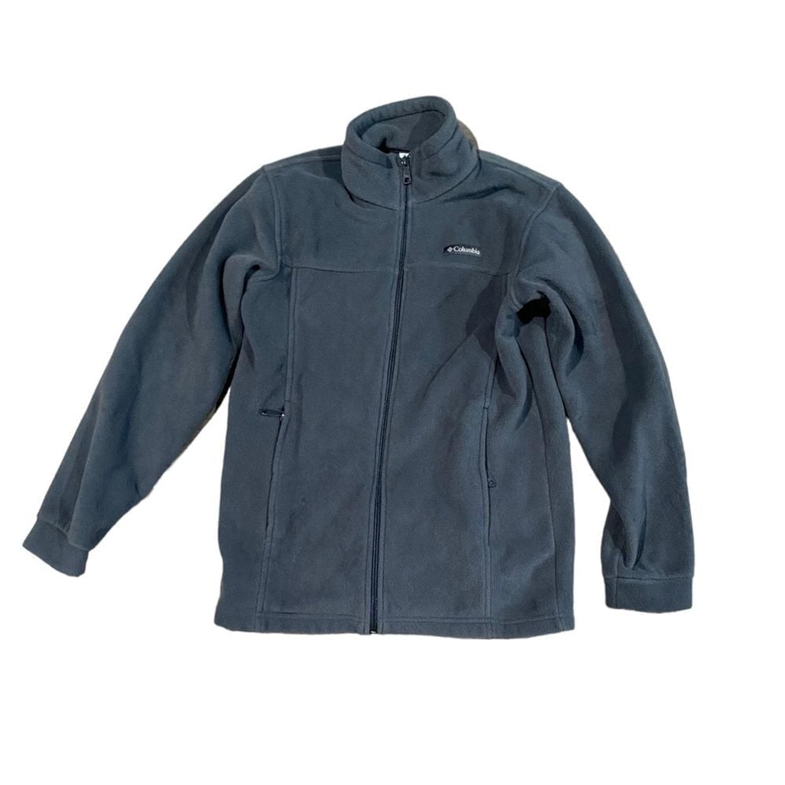 Kids Gray Columbia Fleece Full Zip Gray Sweater Large