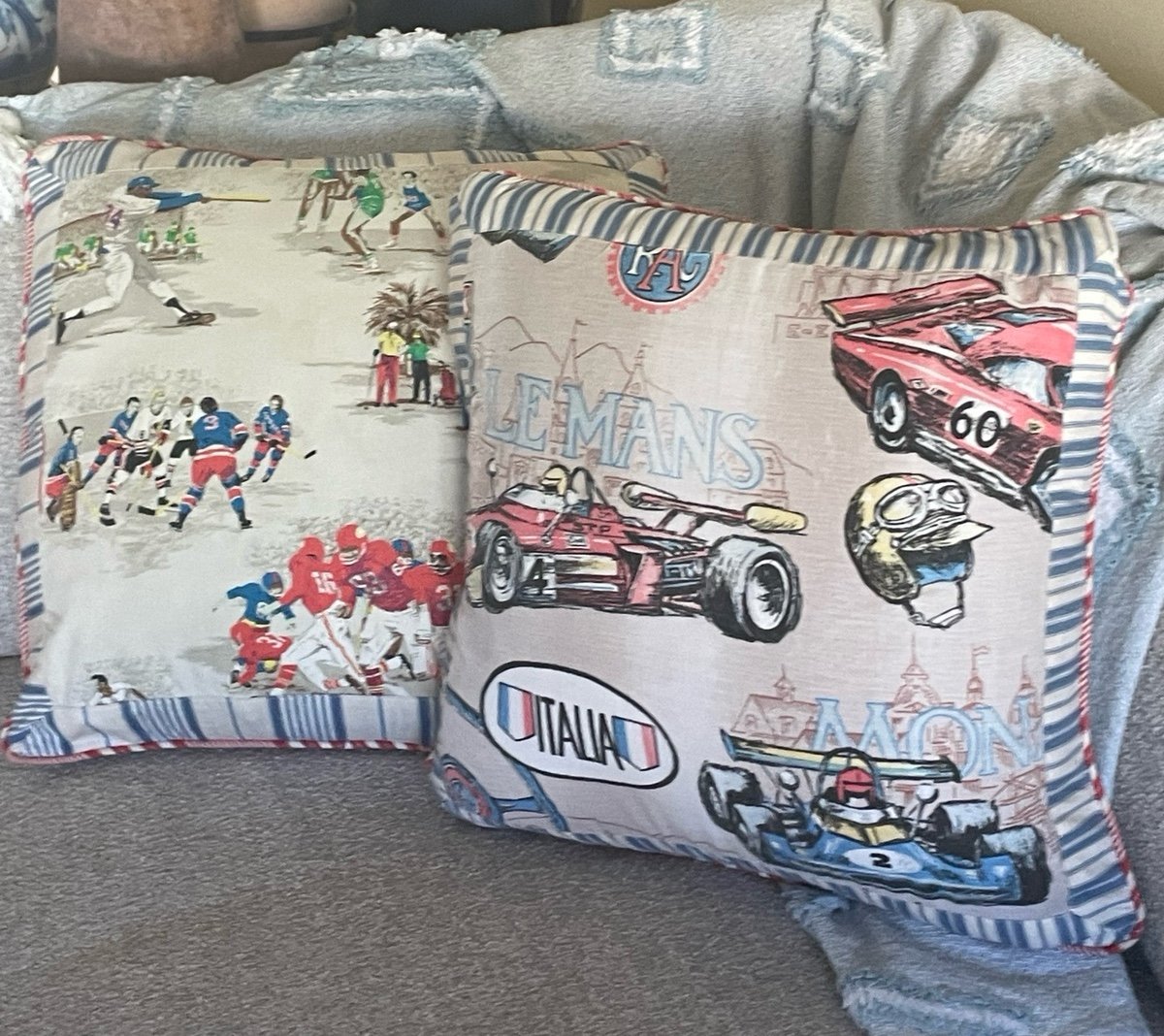 Acapillow Santa Monica Set of Two Vintage Pillow Covers