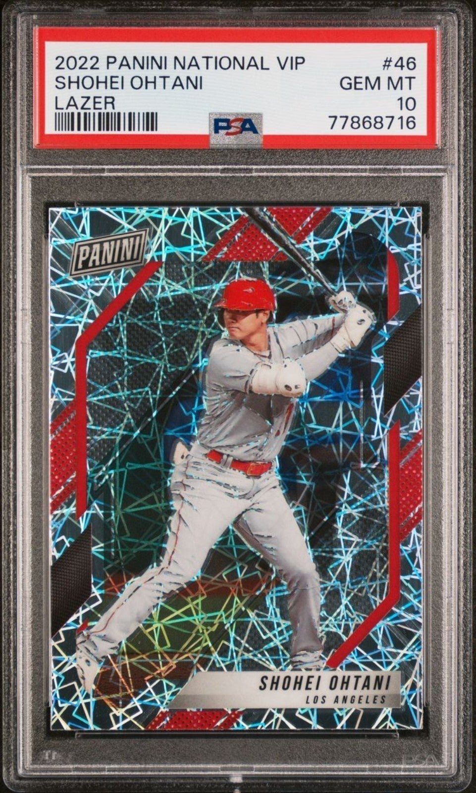 2022 Panini The National VIP Shohei Ohtani Lazer #46 PSA 10 GEM MINT Angels MVP