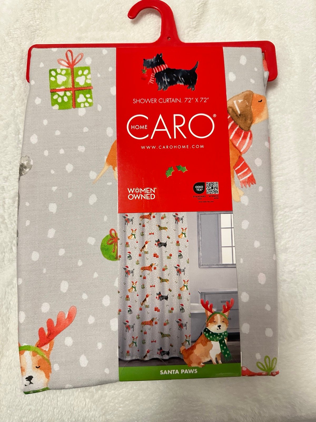 Christmas Holiday Dogs Shower Curtain