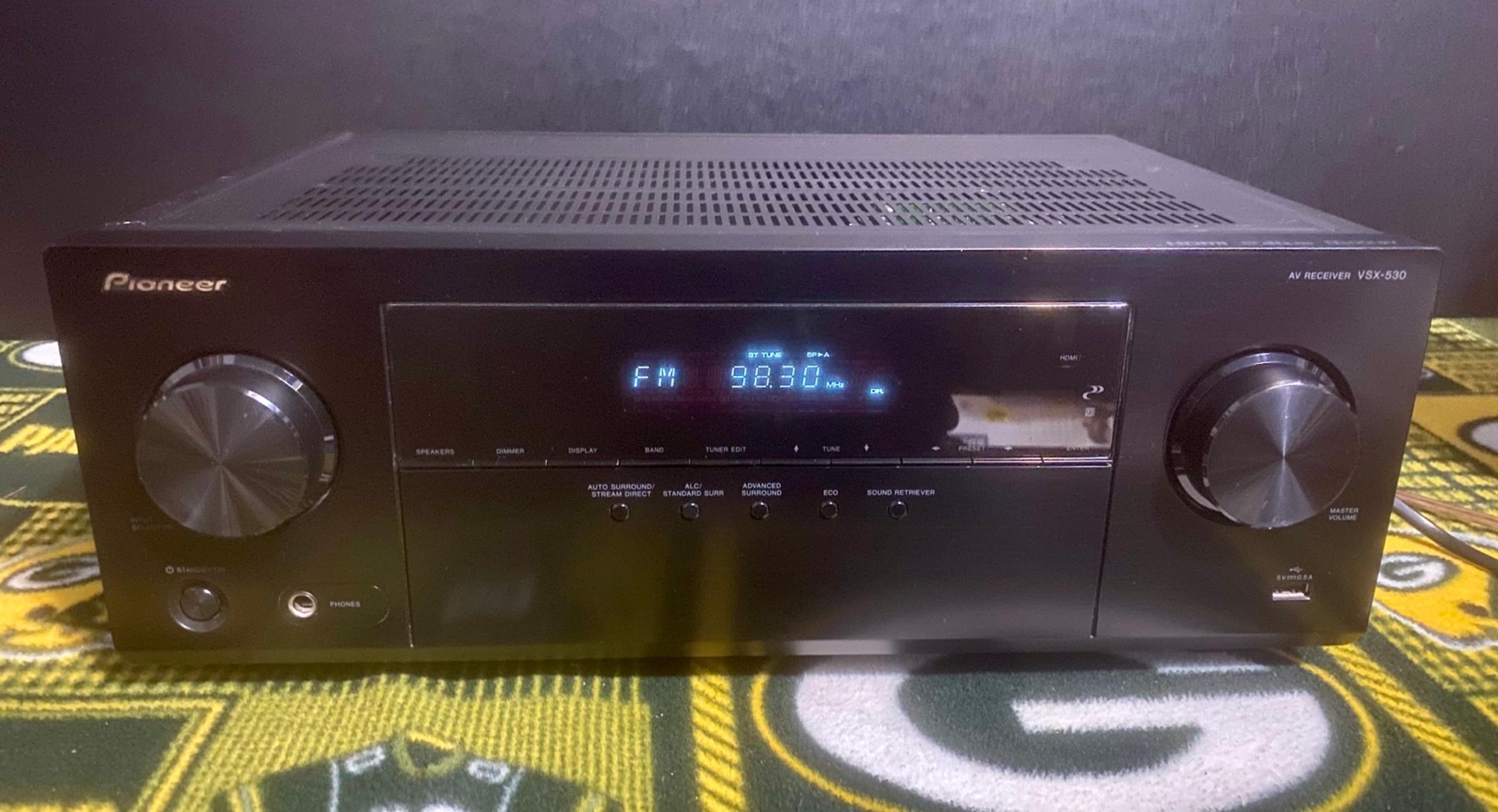 Pioneer VSX-530-K 5.1 Channel AV Receiver with Bluetooth.