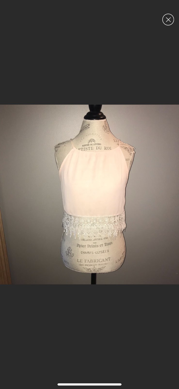 Baby Pink Halter Crop Top Size Medium