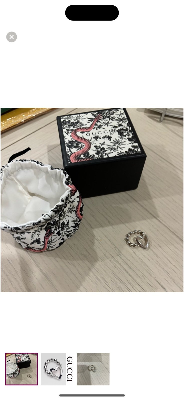 Woman’s heart gucci ring