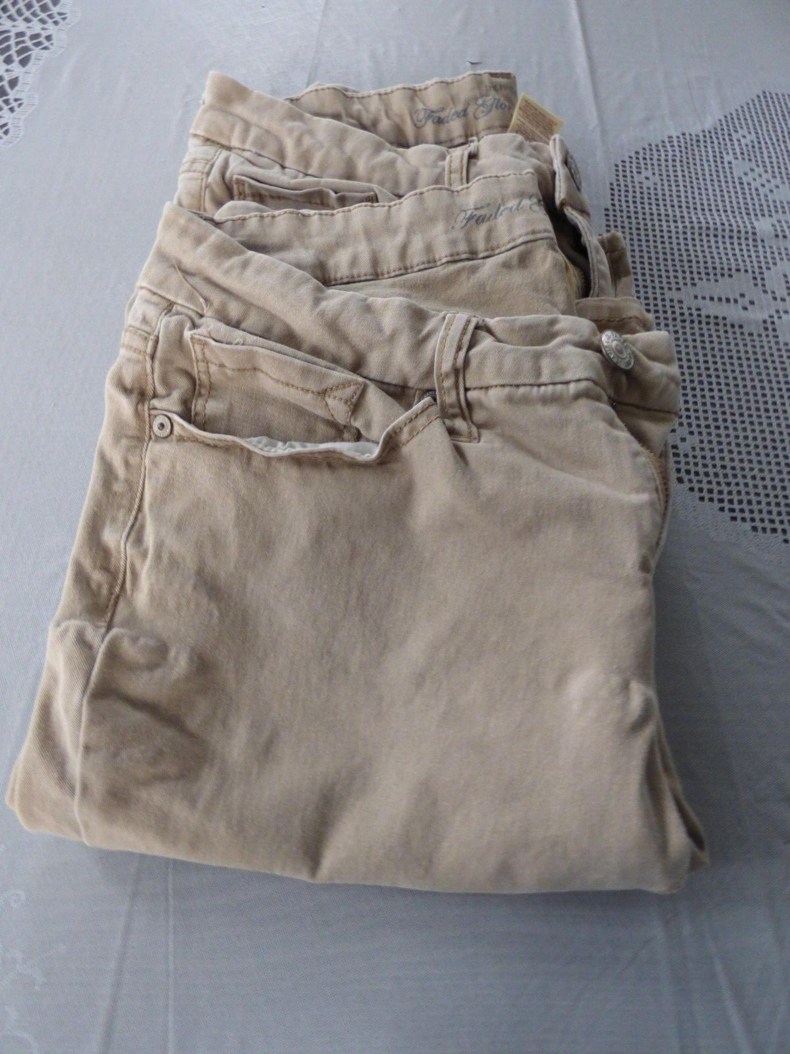 2 - Faded Glory Reg. Size 8A Beige pants With Front And Back Pockets Womens