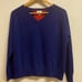 Pink Women’s Navy Bee Stripe Cashmere V Neck XS