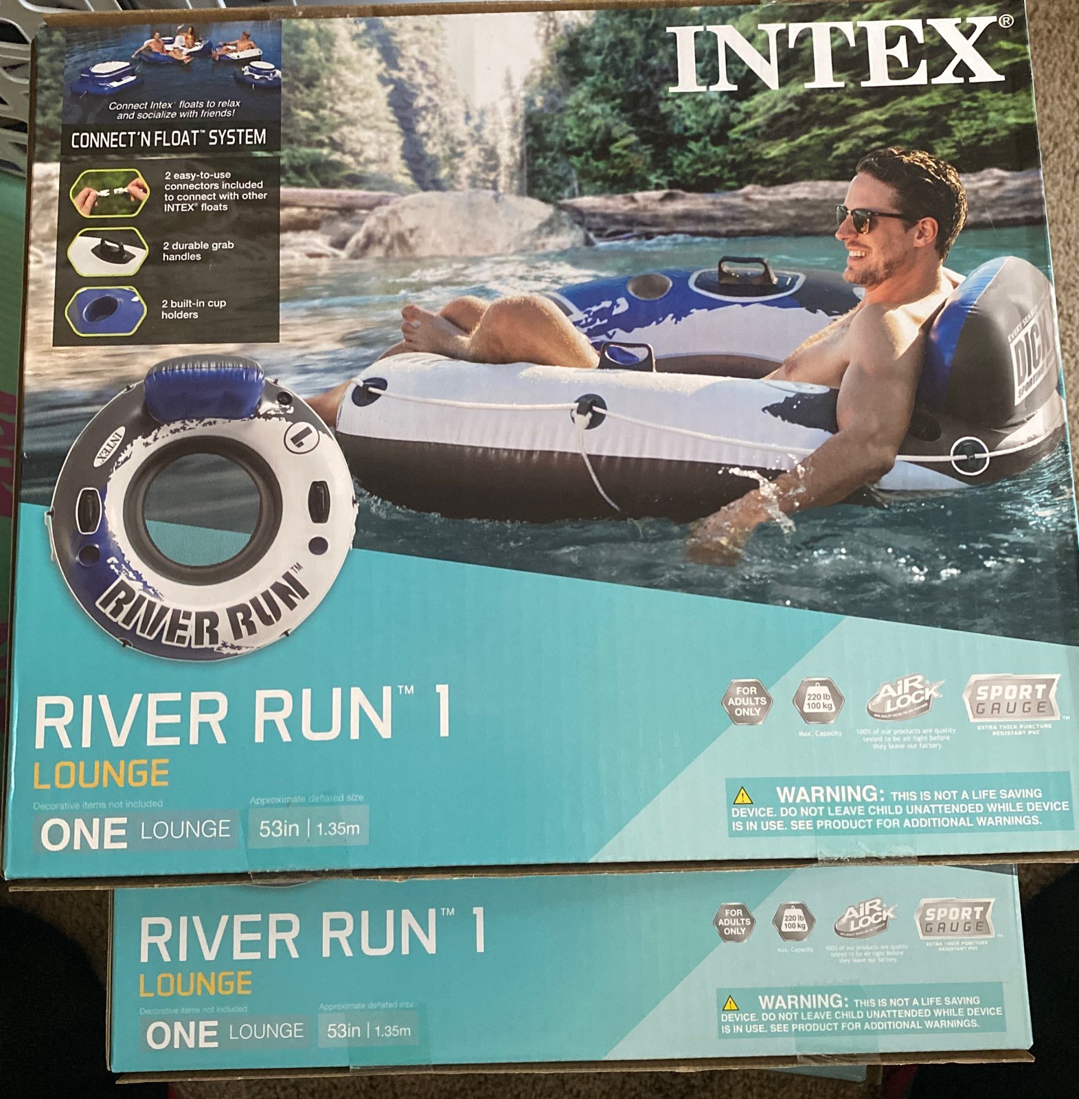 Intex river run 1 person float
