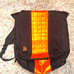 Timbuk2 Black Orange Reflective Backpack Laptop Swig Swag Bag Flaw