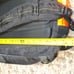 Timbuk2 Black Orange Reflective Backpack Laptop Swig Swag Bag Flaw