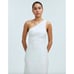 Madewell One Shoulder Midi Dress Linen Blend Lighthouse Minimalist US 10 NWT