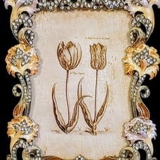 Tizo Swarovski crystal enamel photo frame.