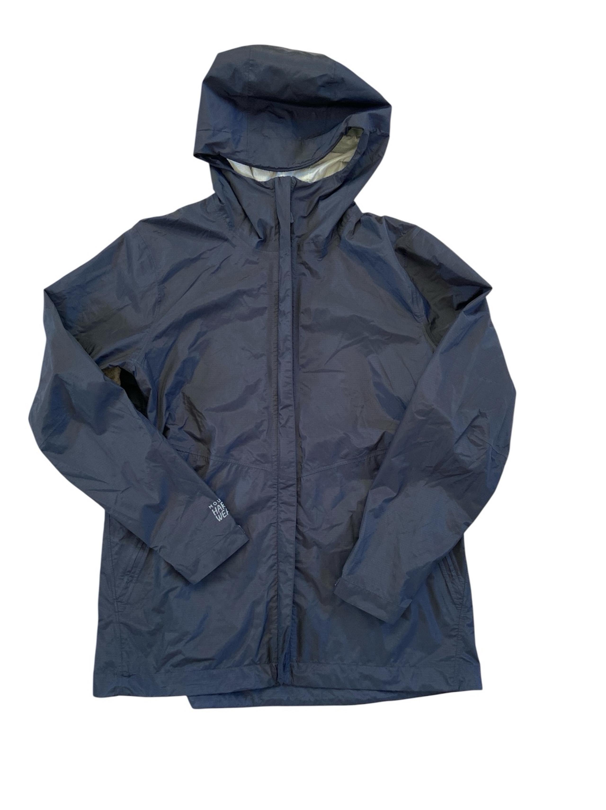 Women’s Mountain Hardware Acadia Dark Navy Hooded Rain Jacket Sz L