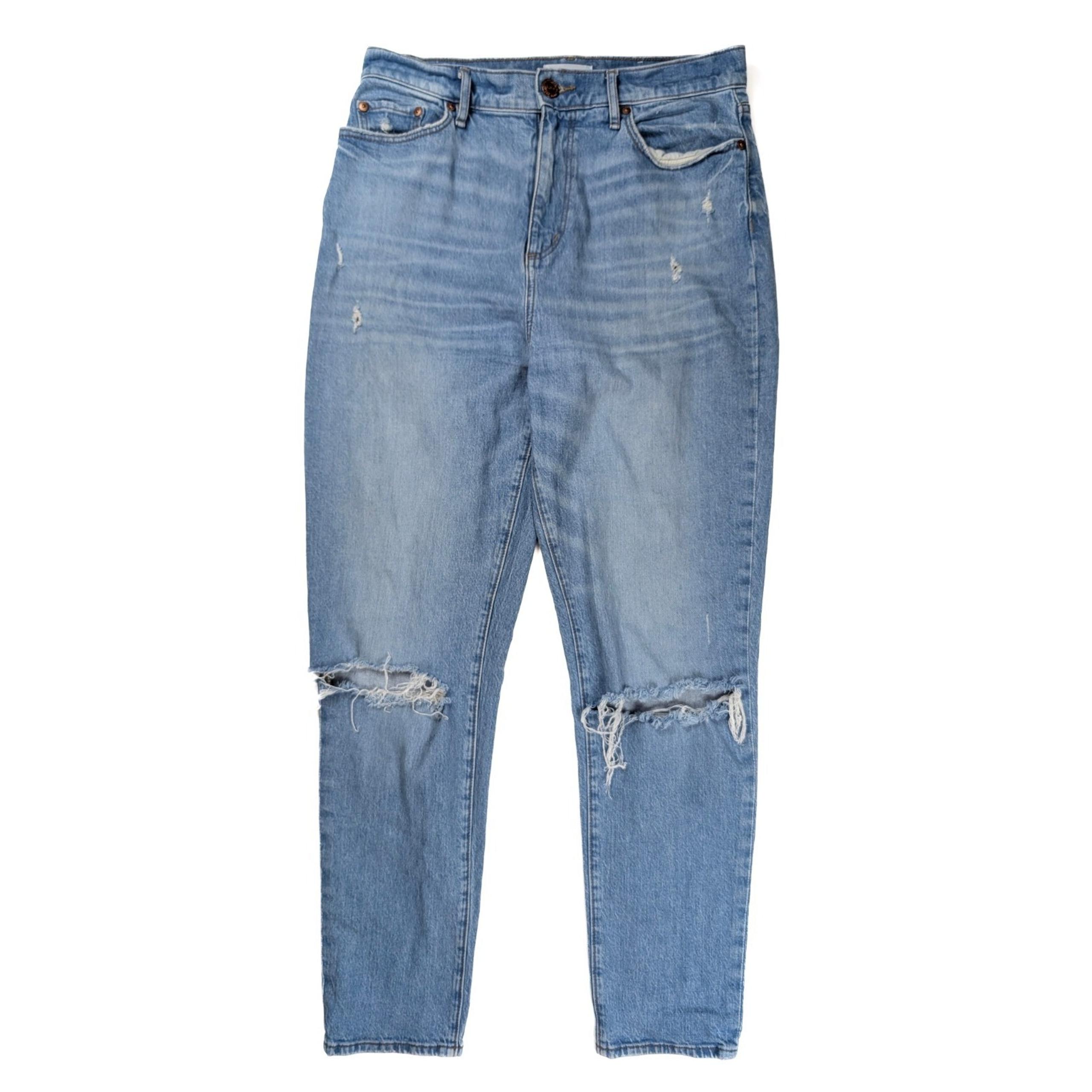 Loft Ann Taylor High Waist Distressed Boyfriend Tapered Jeans Women's Size 4 /27