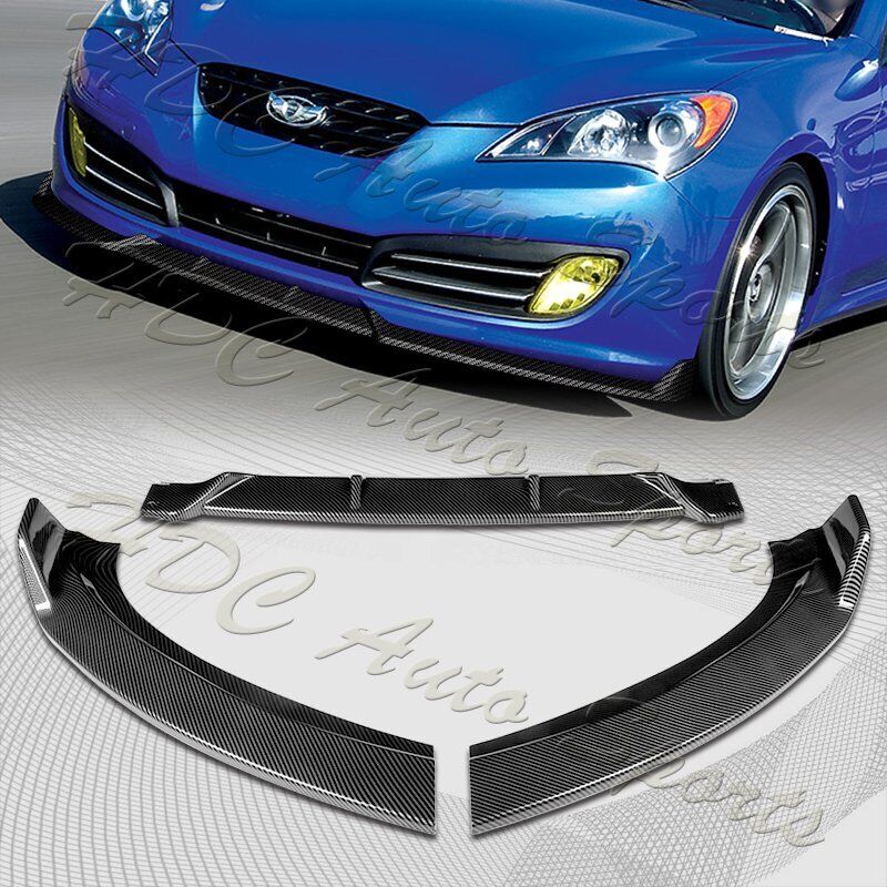 For 2010-2012 Hyundai Genesis Coupe Carbon Look Front Bumper Body Spoiler Lip