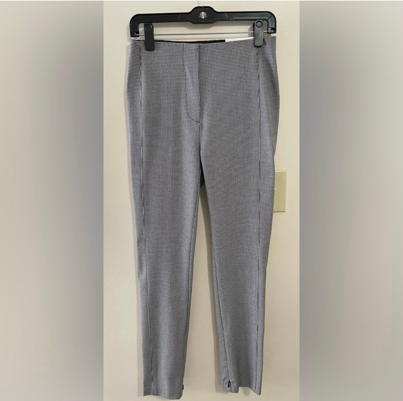 Ann Taylor The Audrey High Rise Skinny Pant Black & White Houndstooth Sz 4. NWT