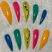 Neon Acrylic Curved Stiletto Press On Nails