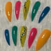 Neon Acrylic Curved Stiletto Press On Nails