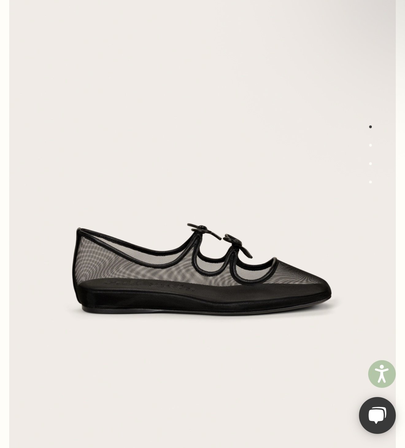 368 Cult Gaia Flats Black Size 6.5 Corinne Mesh Ballet Double Tie Square Toe