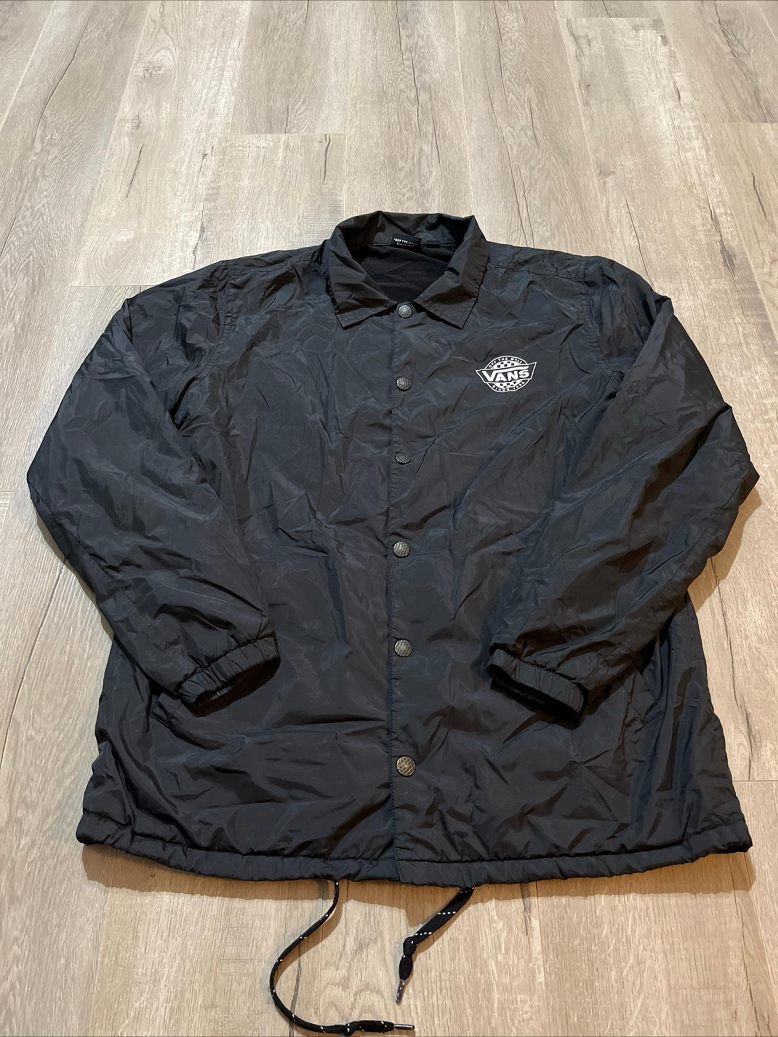 Vans windbreaker button up jacket, men’s medium insulated