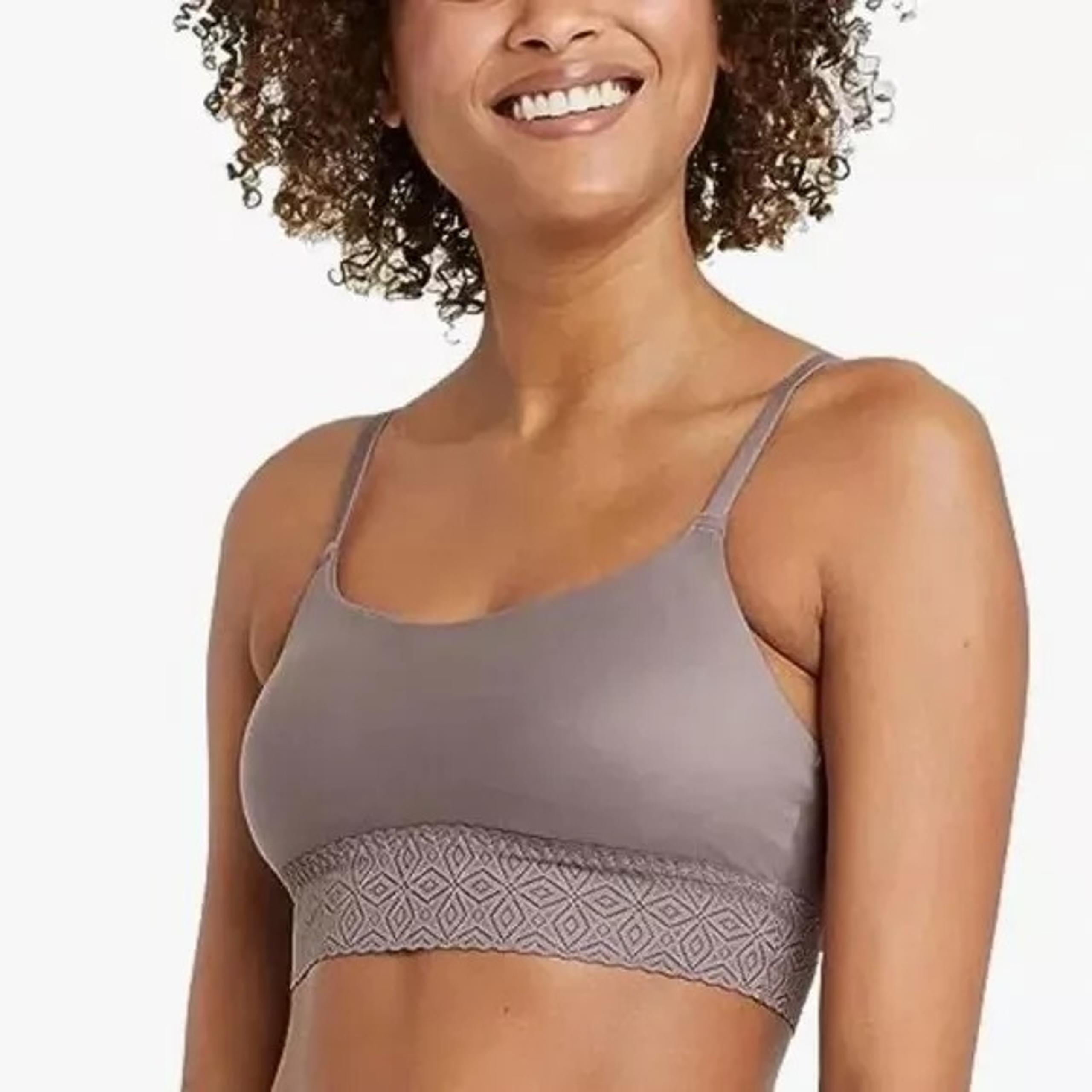 AUDEN Women's Gray So Soft Lightly Lined Bralette w/Removable Pads (Size M) -NEW