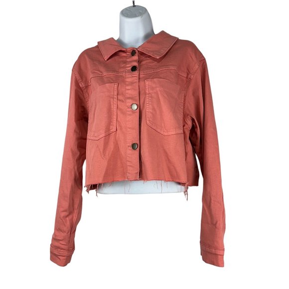 A.N.A. A New Approach Women's Bohemian Rose Cropped Jacket Size L