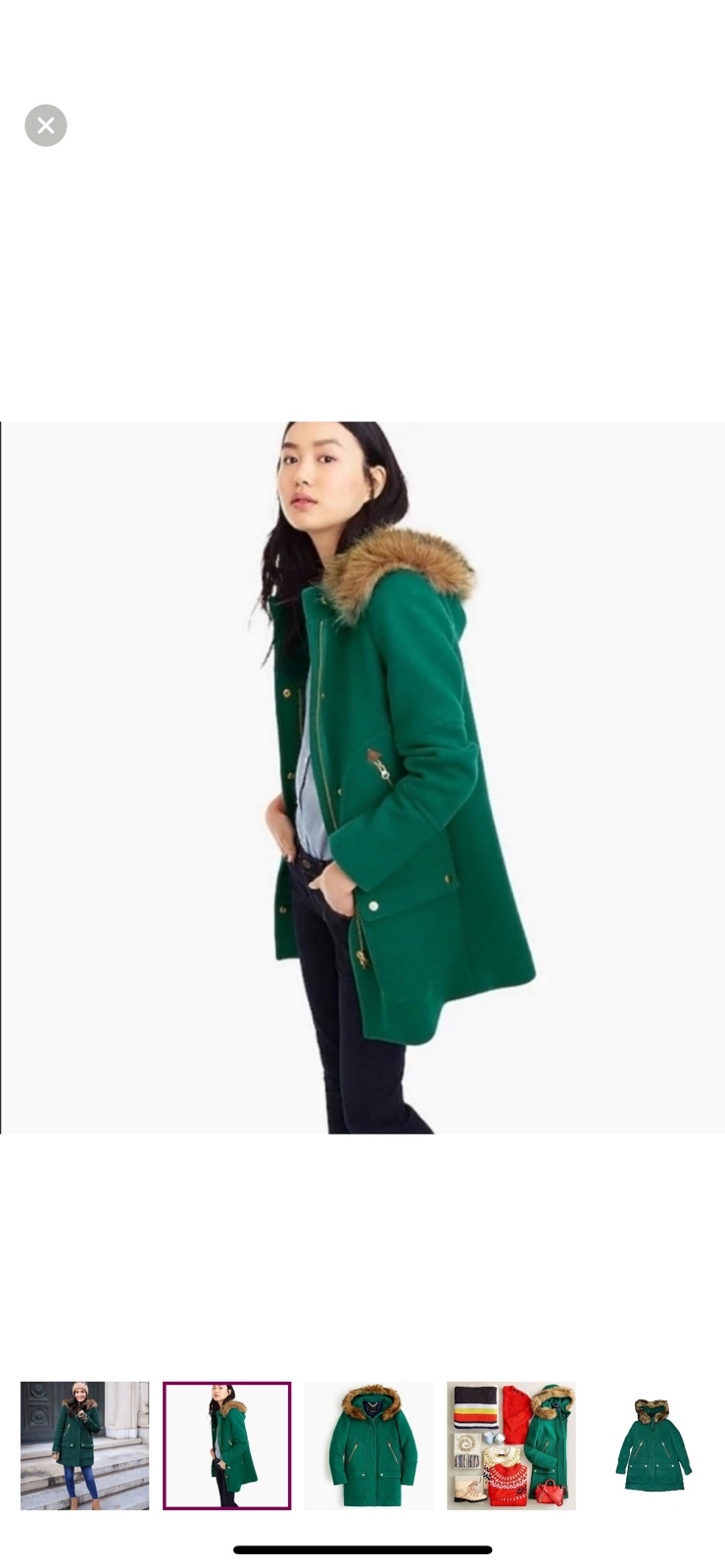 NWT J. Crew Chateau Parker Coat Size 00P