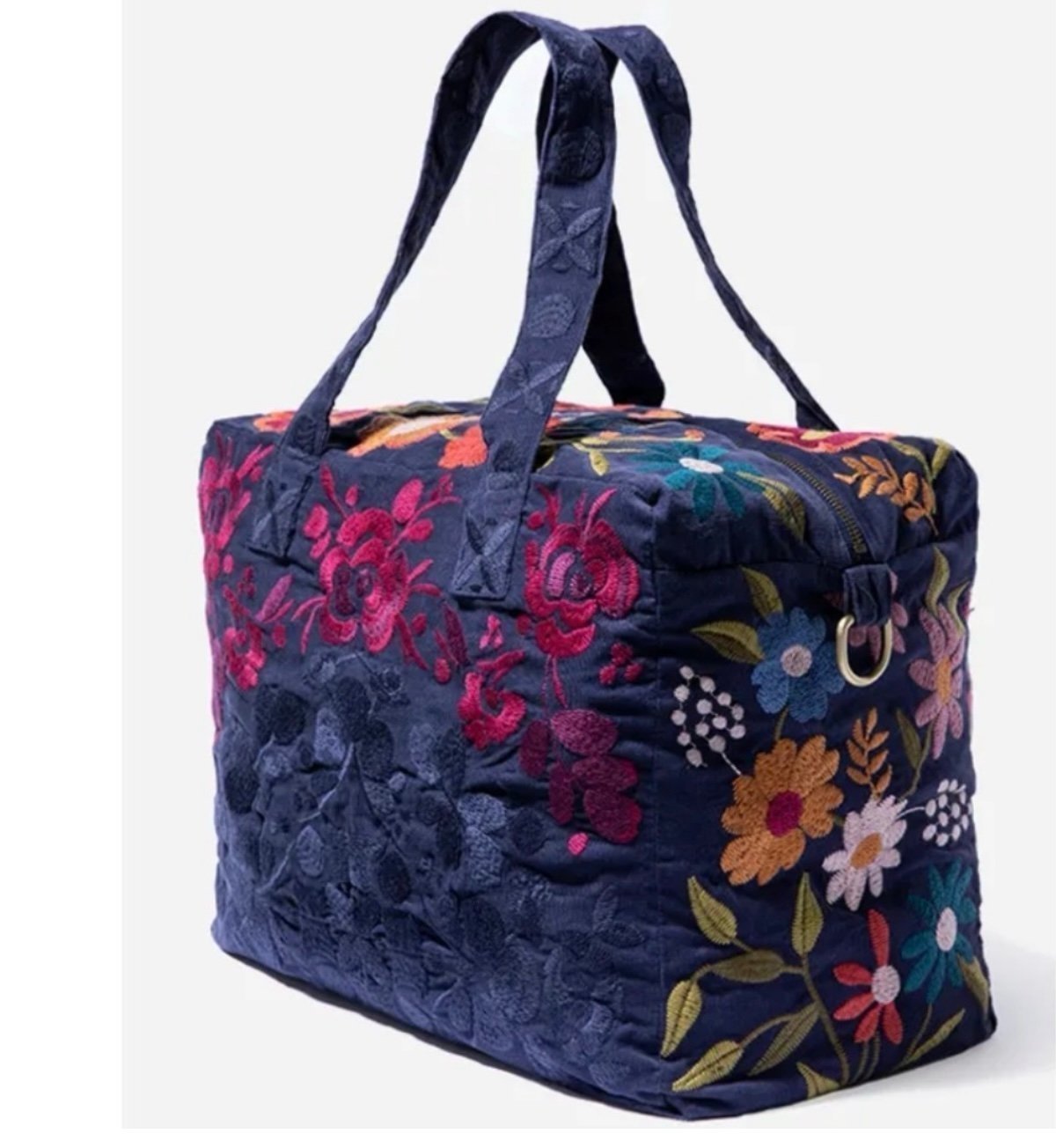 Johnny Was Duffle Bag Embroidery & Removable strap NWOT