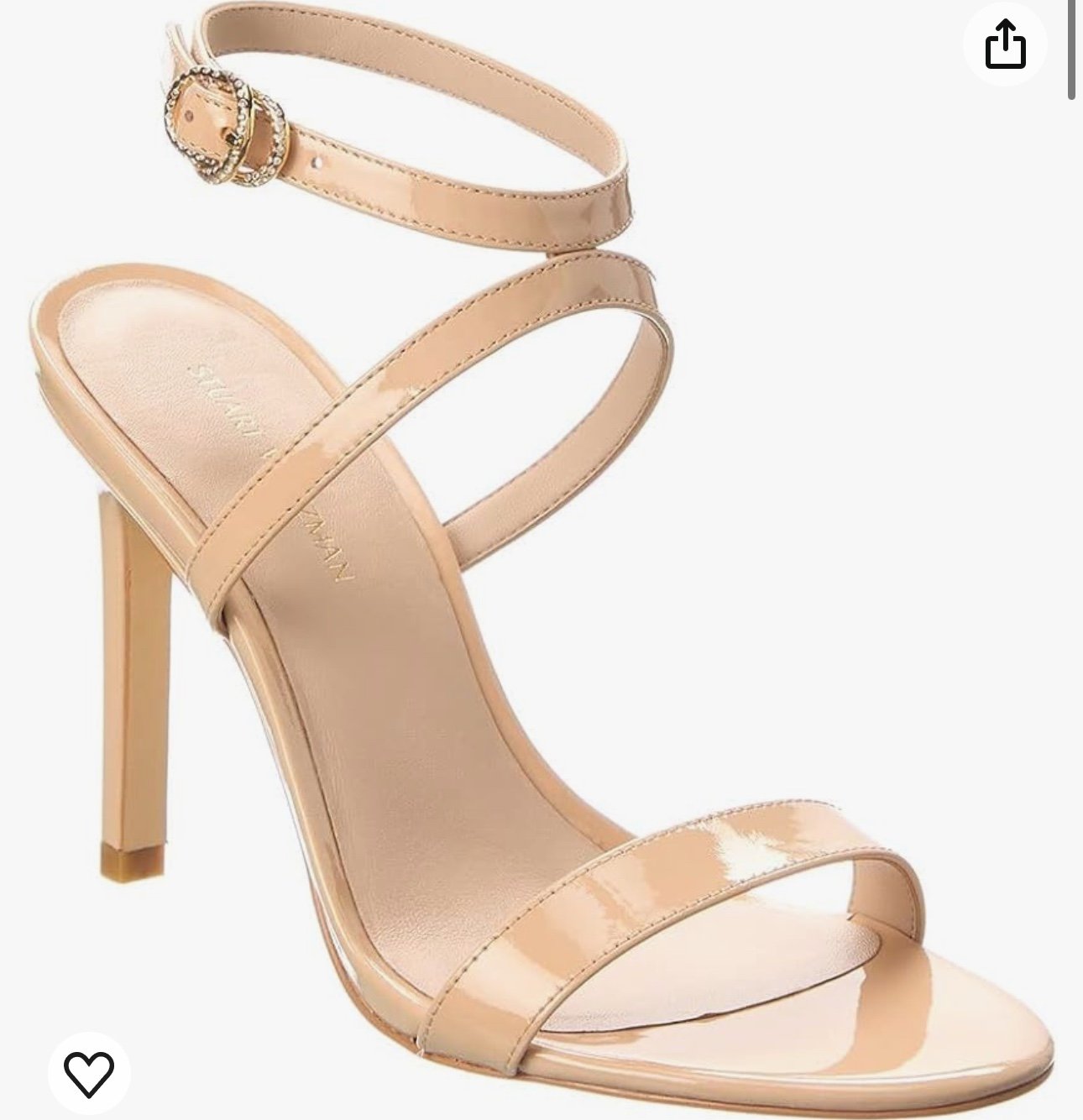 Stuart Weitzman nude patent leather heels
