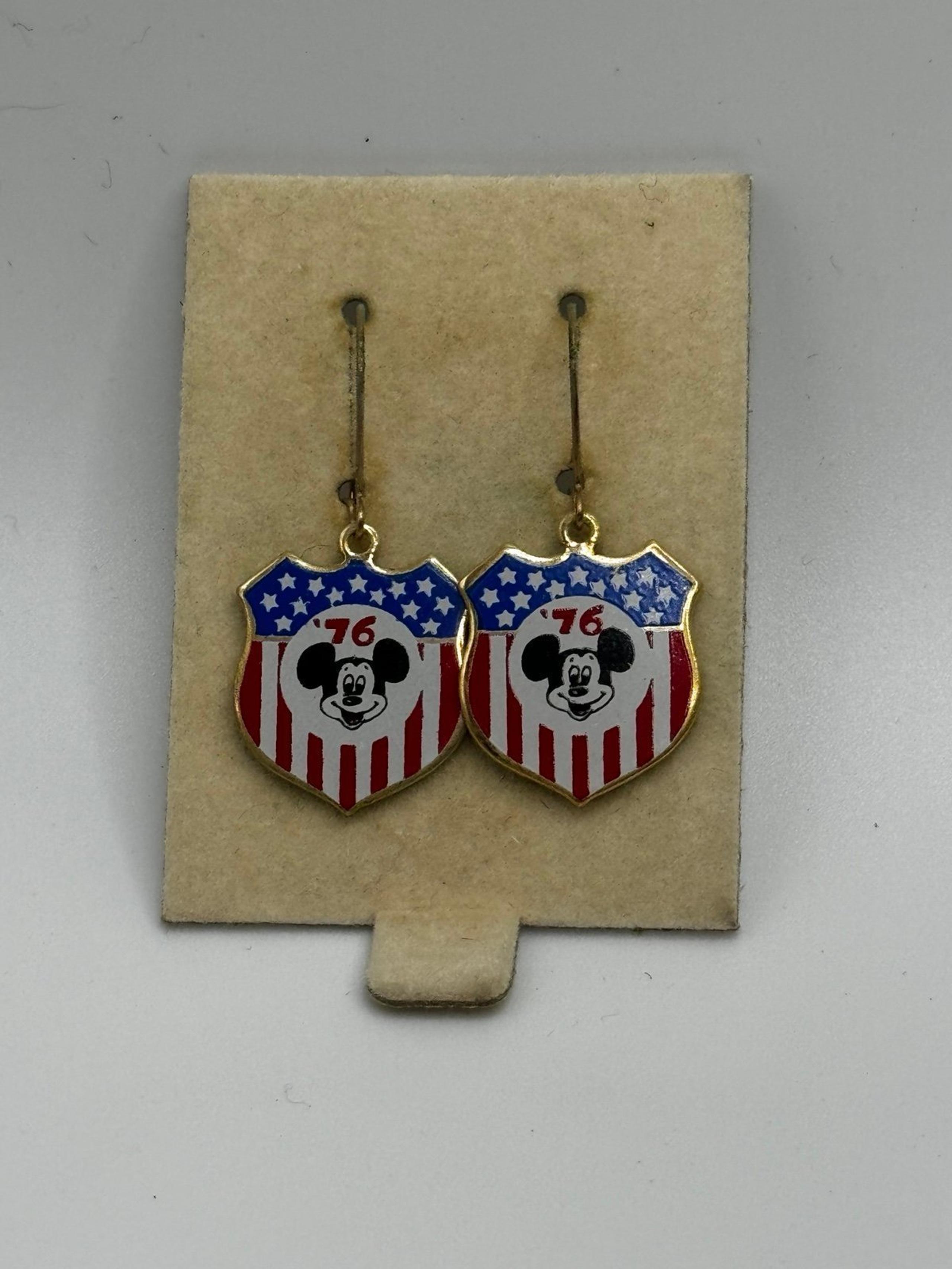 Vintage 1976 Mickey Mouse Olympic Earrings