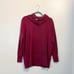 Garnet Hill Maroon Wine Pullover Oversized Tunic Sweater Cowl Neck Long Sleeve S