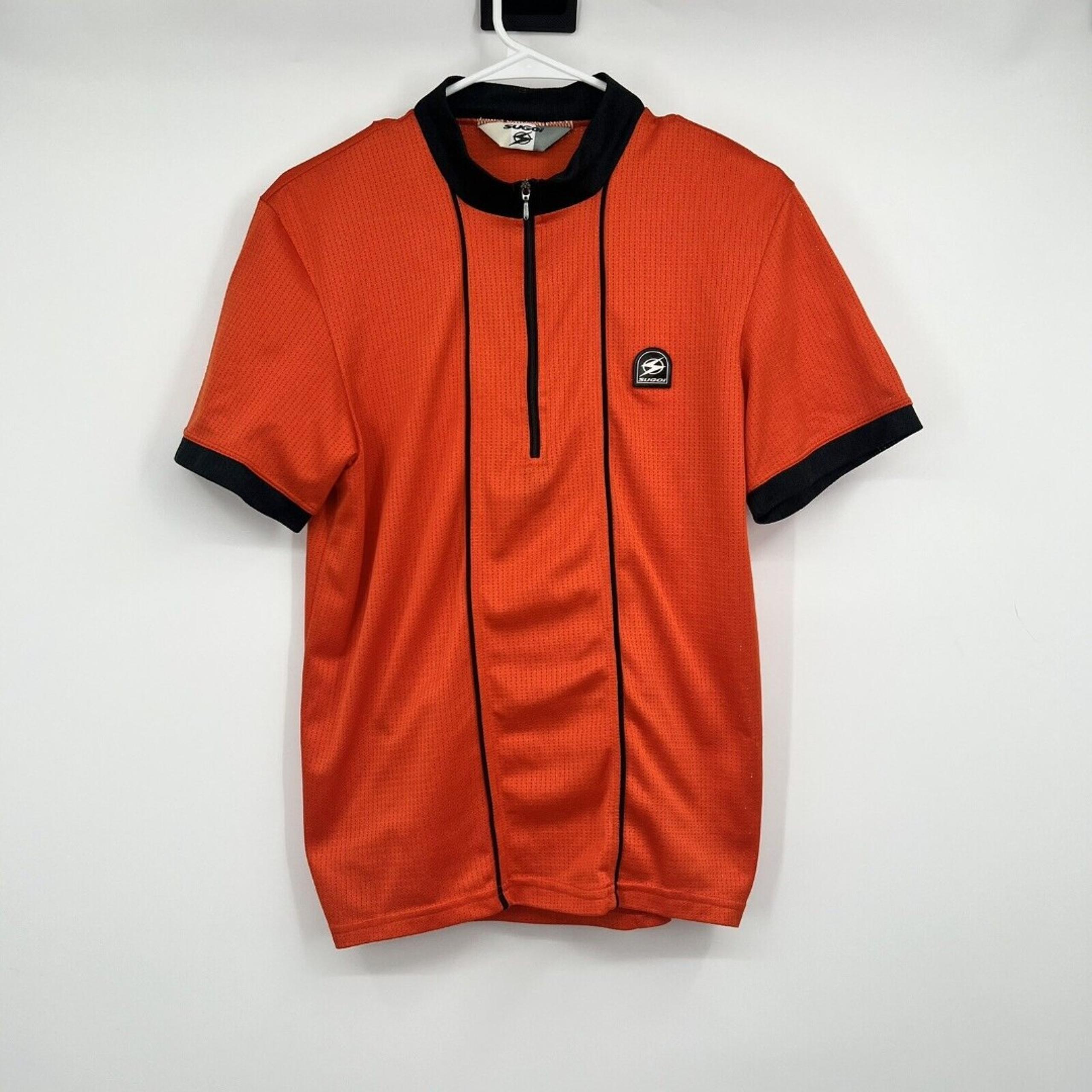 Sugoi Mens S Cycling Short Sleeve Jersey Shirt Orange Athletic