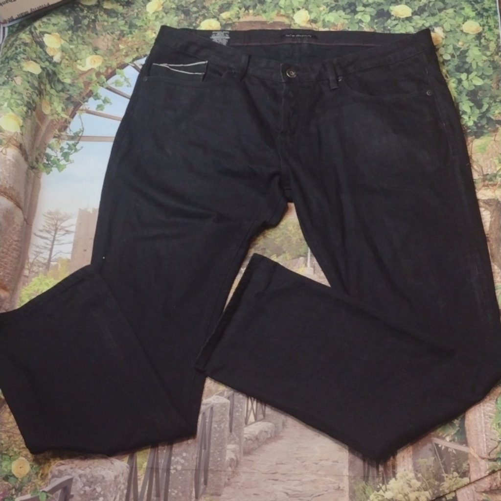 CULT of individuality black rebel straight jeans size 40x34 big & tall