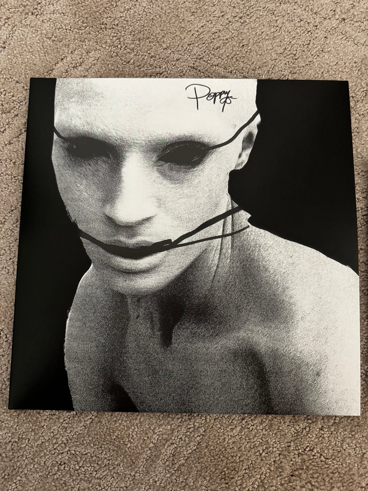 Poppy I Disagree More Signed Autographed Vinyl LP Oxblood Red Splatter Clear