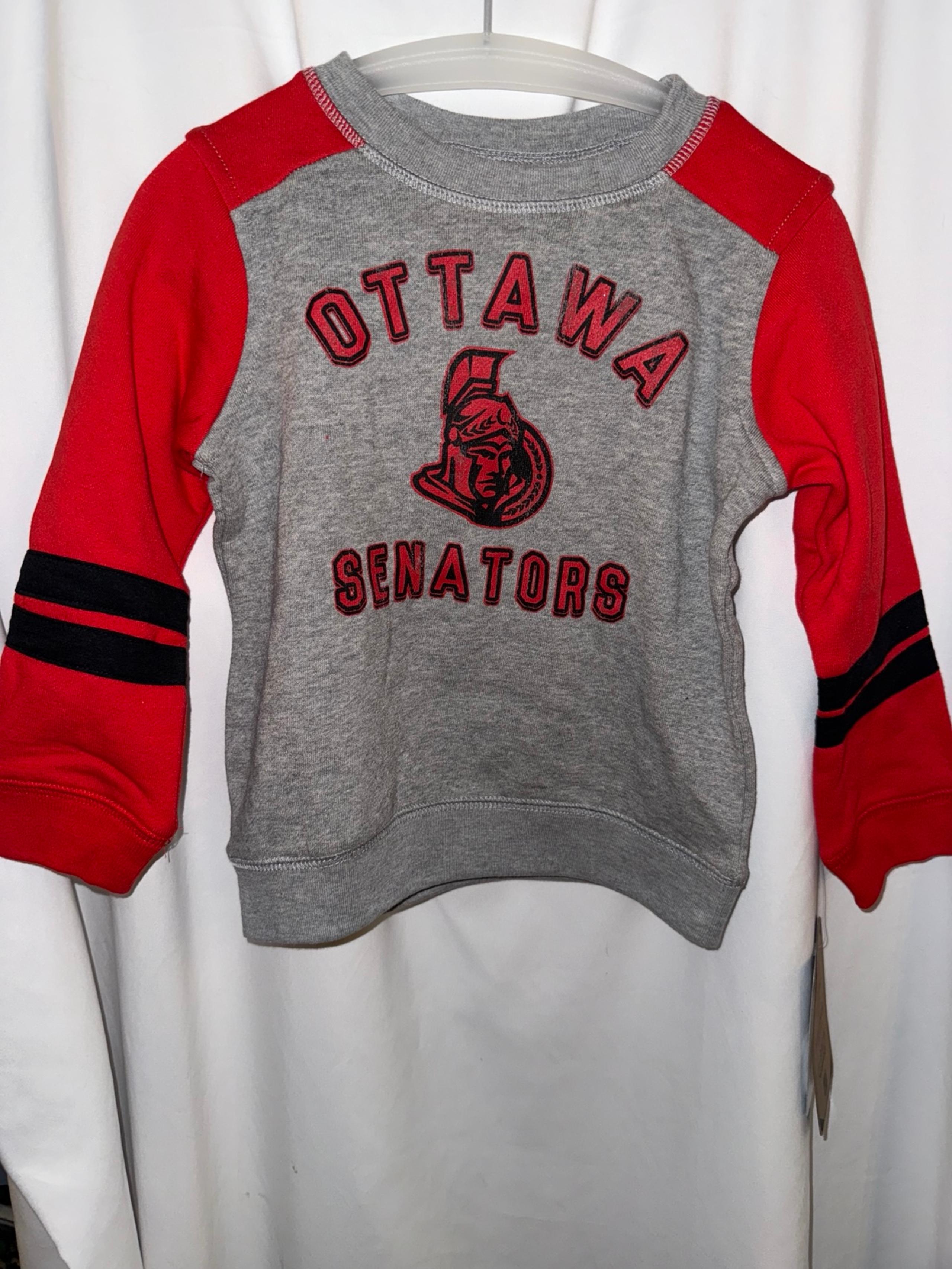 BNWT Boys Crewneck Sweatshirt, Ottawa Senators, Size 4T, NHL Brand